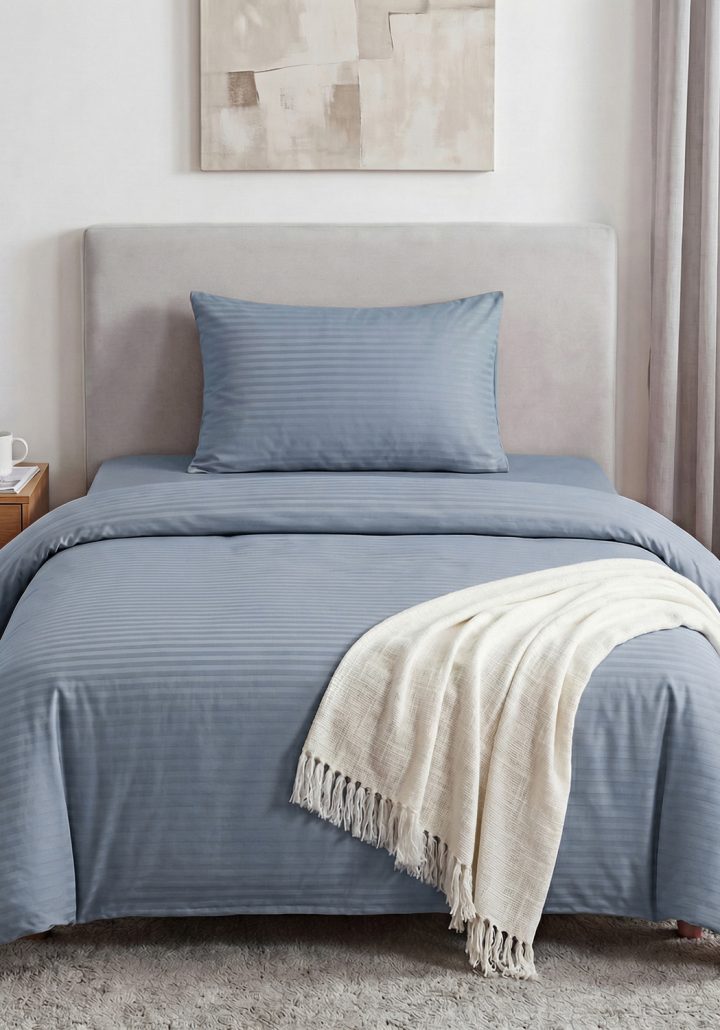 ARIA SHEET SET COOL GREY- SATIN COTTON 400TC