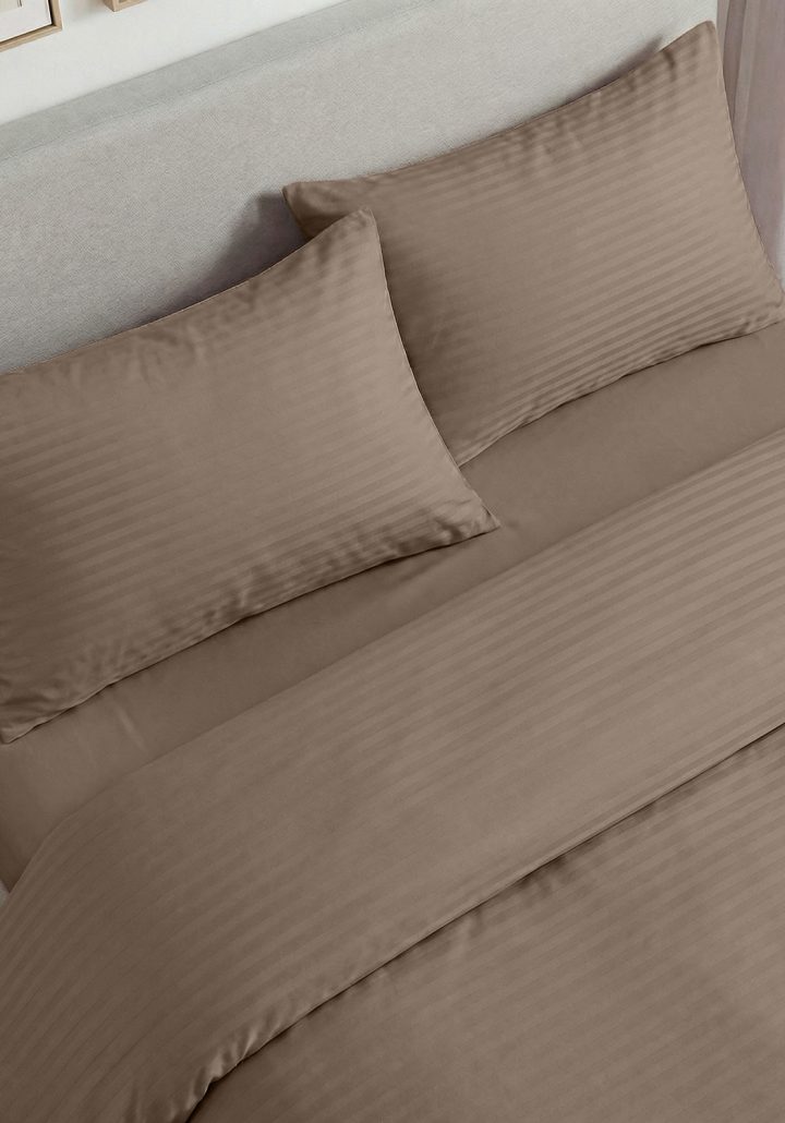 ARIA DUVET COVER EARTH BROWN- SATIN COTTON 400TC