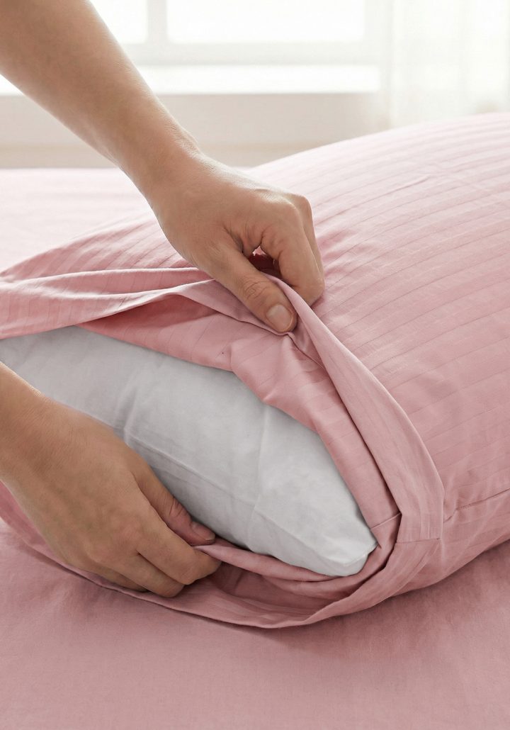 ARIA PILLOW CASE PALE ROSE- SATIN COTTON 400TC