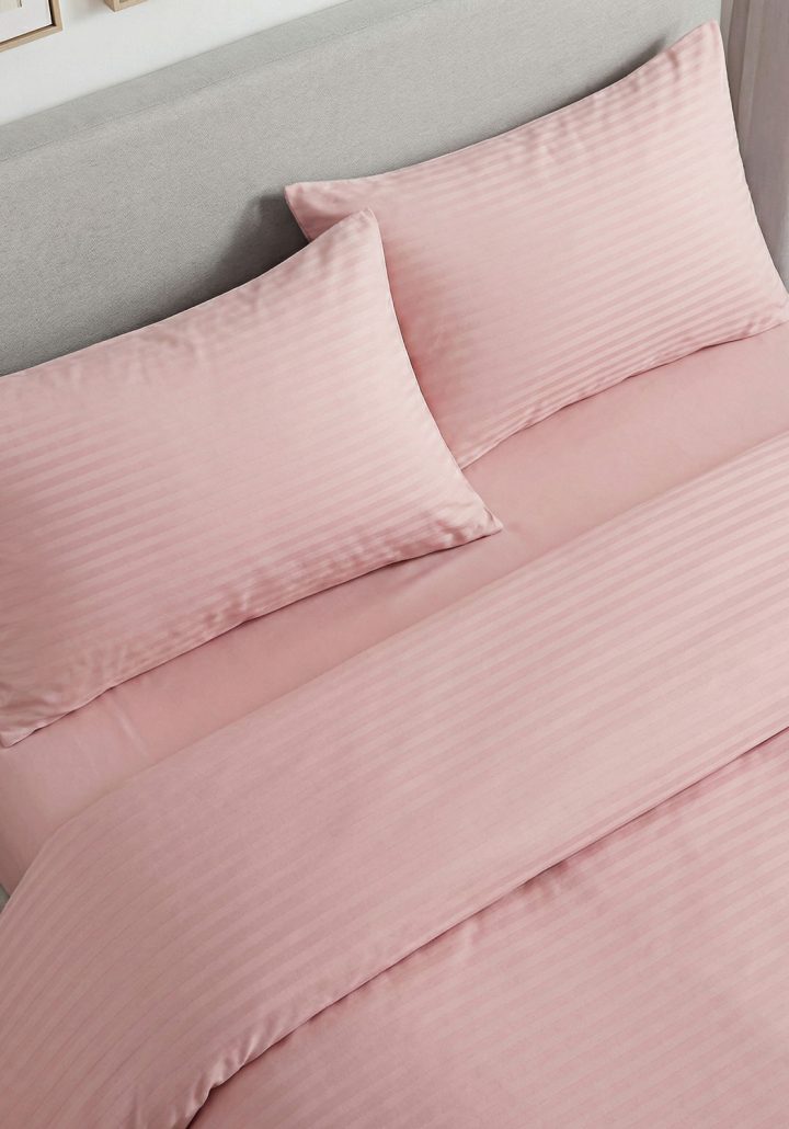 ARIA DUVET COVER PALE ROSE- SATIN COTTON 400TC