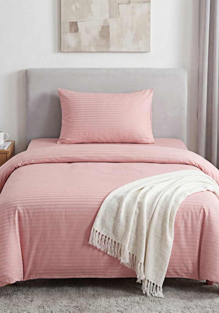 ARIA SHEET SET PALE ROSE- SATIN COTTON 400TC