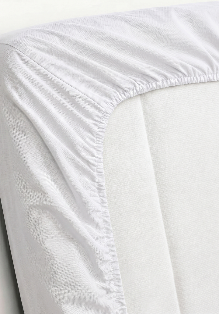 ARIA FITTED SHEET WHITE- SATIN COTTON 400TC