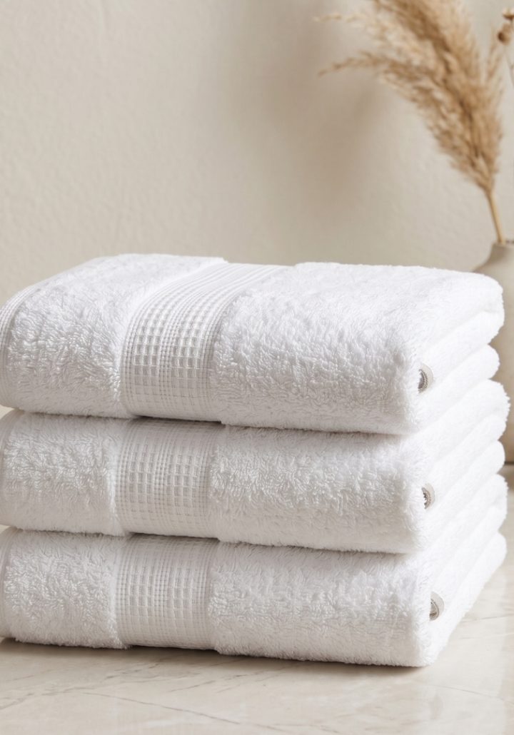 CARLTON TOWEL White Color 100% COTTON 450GSM