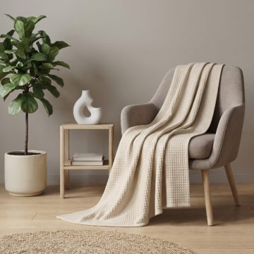 CARLTON WAFFLE BLANKET/COVER 60% COTTON