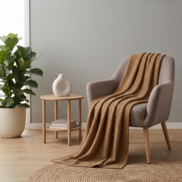 CARLTON WAFFLE BLANKET/COVER 60% COTTON