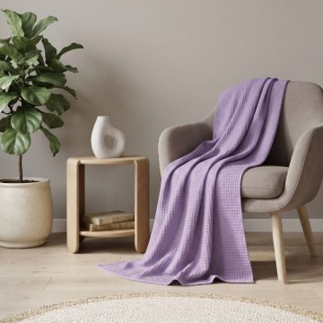 CARLTON WAFFLE BLANKET/COVER 60% COTTON